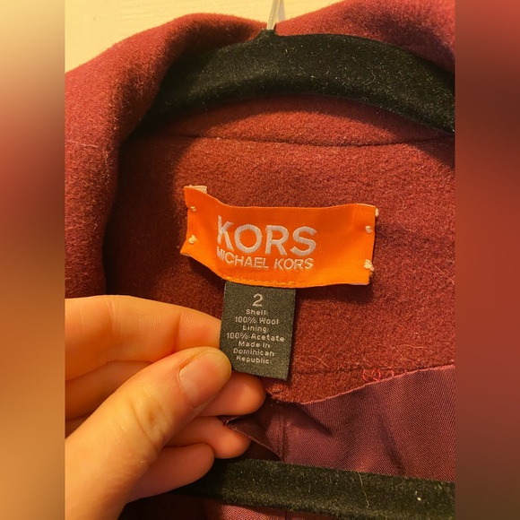 KORS Michael KORS burgundy wool coat - Picture 4 of 6